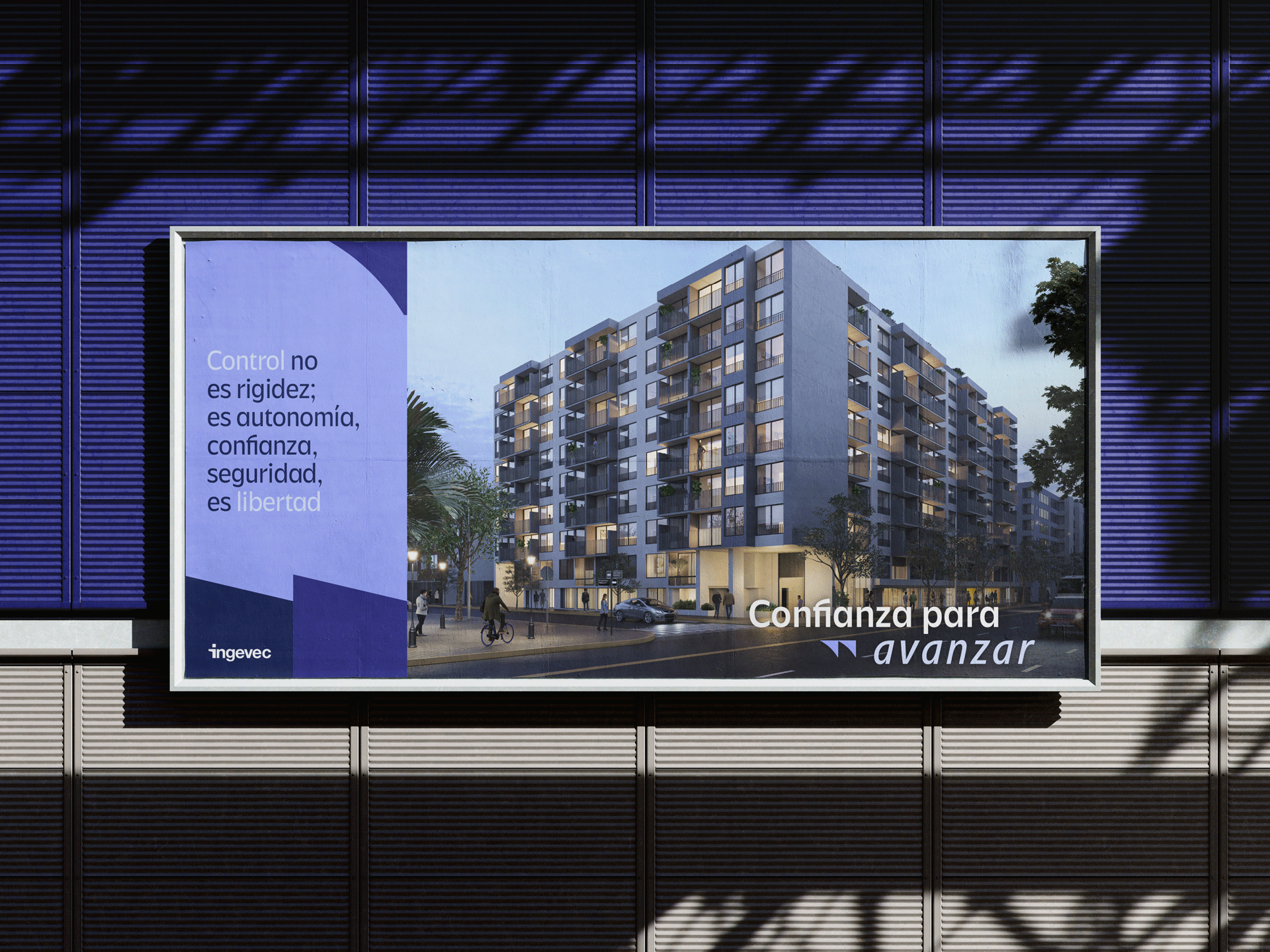 Singular — señalética y logotipo en muro de hormigón